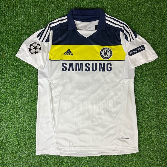 Fernando Torres 9 - Chelsea 2011 2012 Champions League White Yellow Retro Jersey Trikot